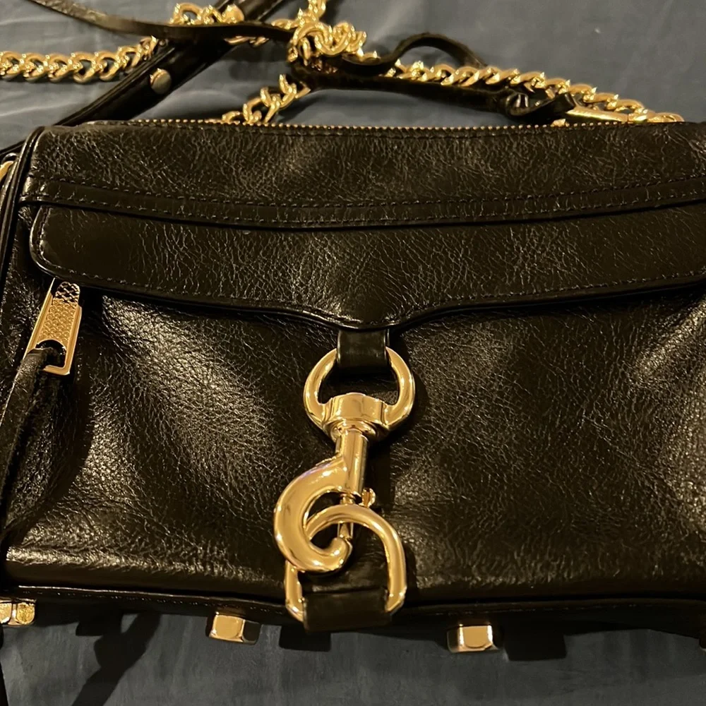 Authentic. Rebecca Minkoff Return of the M.A.C. Black Leather Crossbody. - Picture 3 of 8